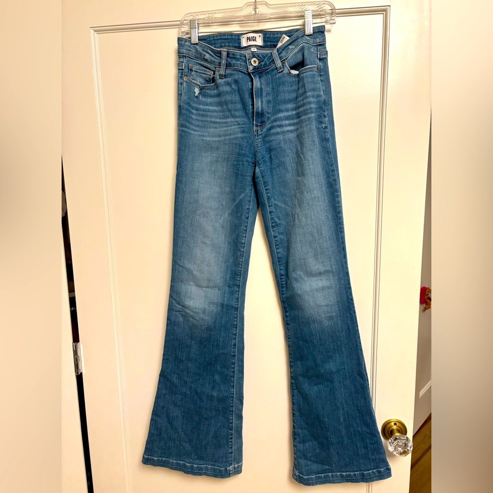 Paige denim mid rise flare in North Star